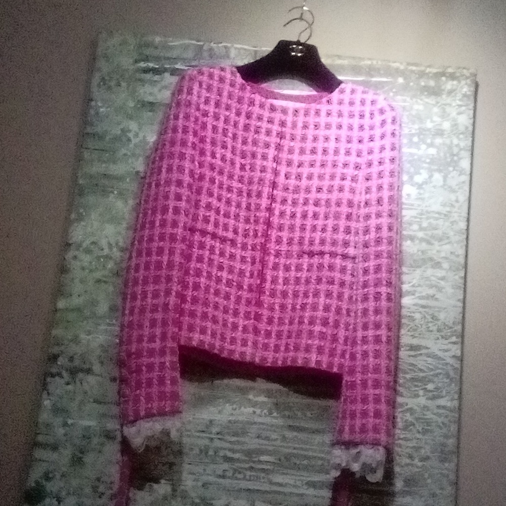 Authentic Chanel Tweed Belt Jacket